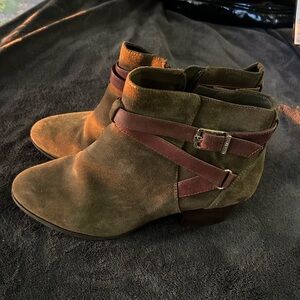 Alex Marie - Brown/Green Suede Ankle Boots